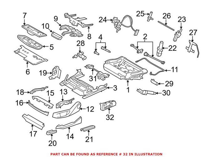 BMW Power Seat Switch = Front Passenger Side 61319274890